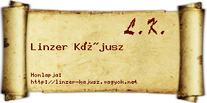 Linzer Kájusz névjegykártya